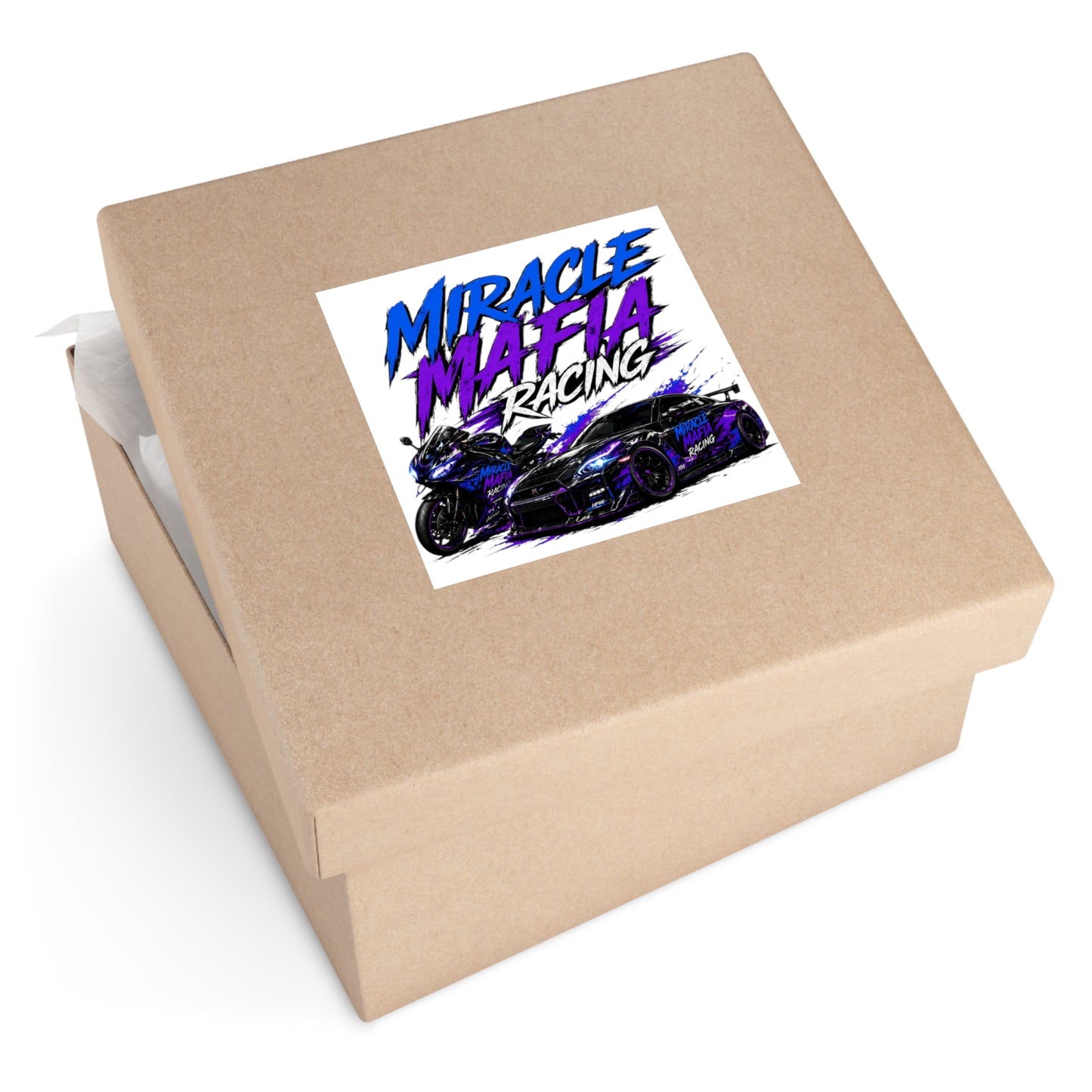 Miracle Mafia Racing Sticker — Square Vinyl Car & Motorcycle Decal