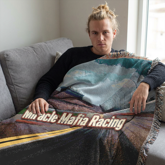 Race Track MMR Woven Blanket — "Miracle Mafia Racing" Throw