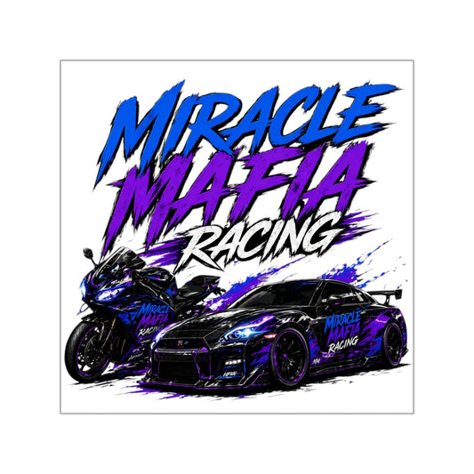 Miracle Mafia Racing Sticker — Square Vinyl Car & Motorcycle Decal