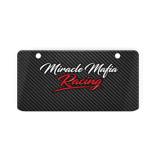 Mini License Plate — Custom Carbon-Fiber Look Name Plate for Bikes & Garages