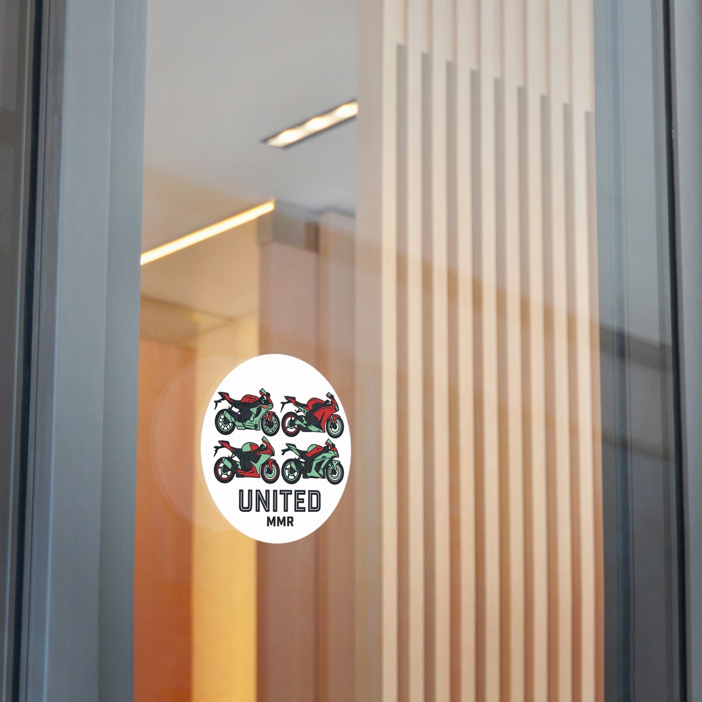 'UNITED" MMR Round Vinyl Decal