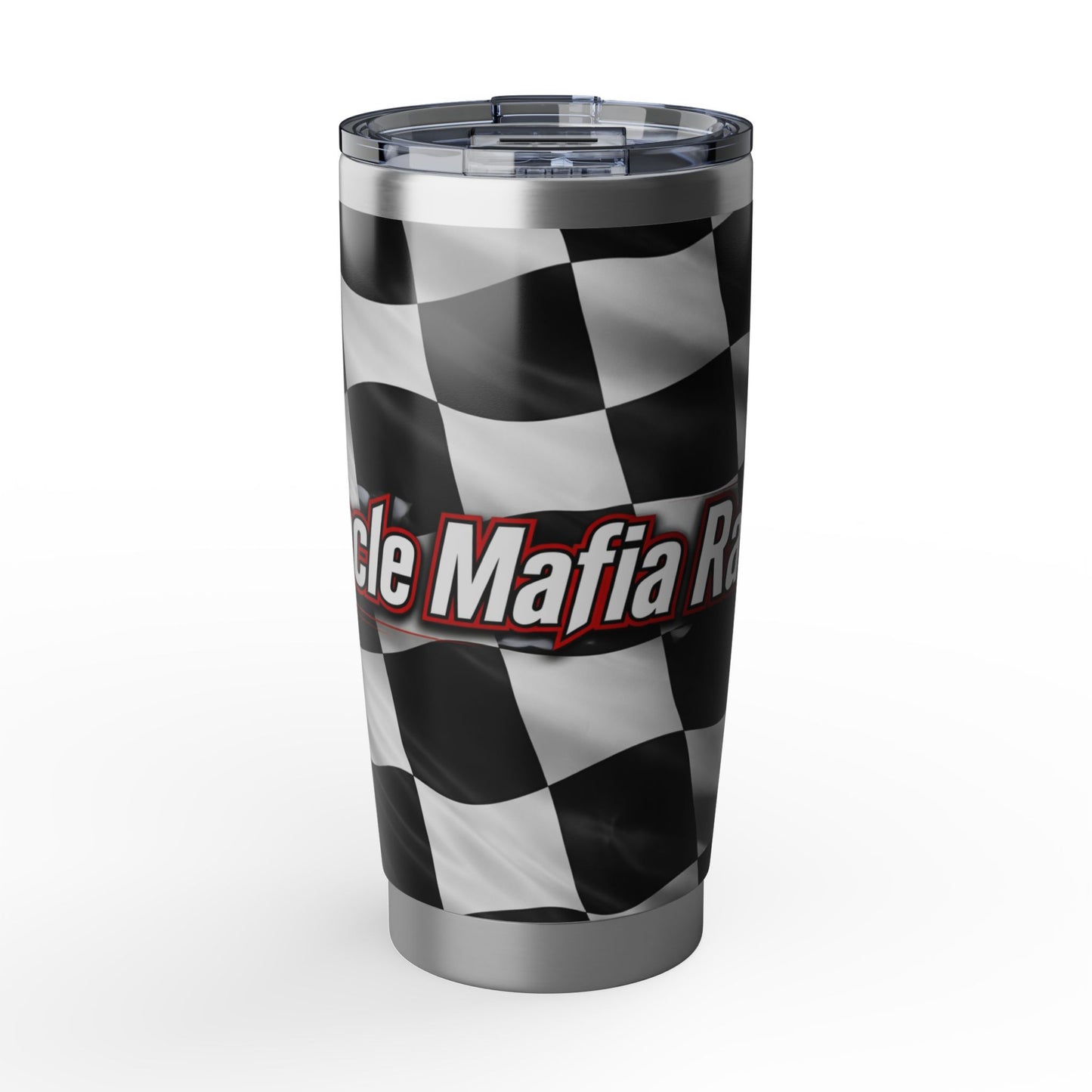 Racing Checkered Flag 20oz Tumbler — "Miracle Mafia Racing" Design