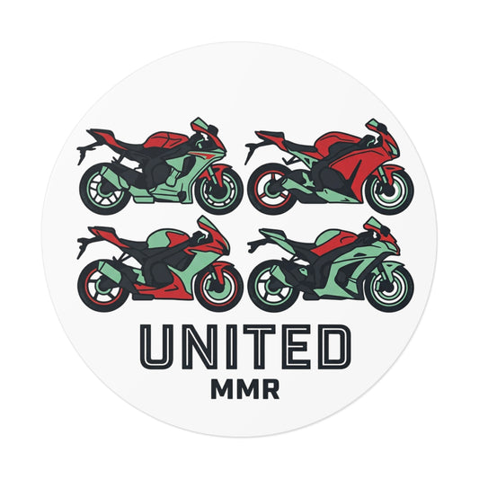 'UNITED" MMR Round Vinyl Decal