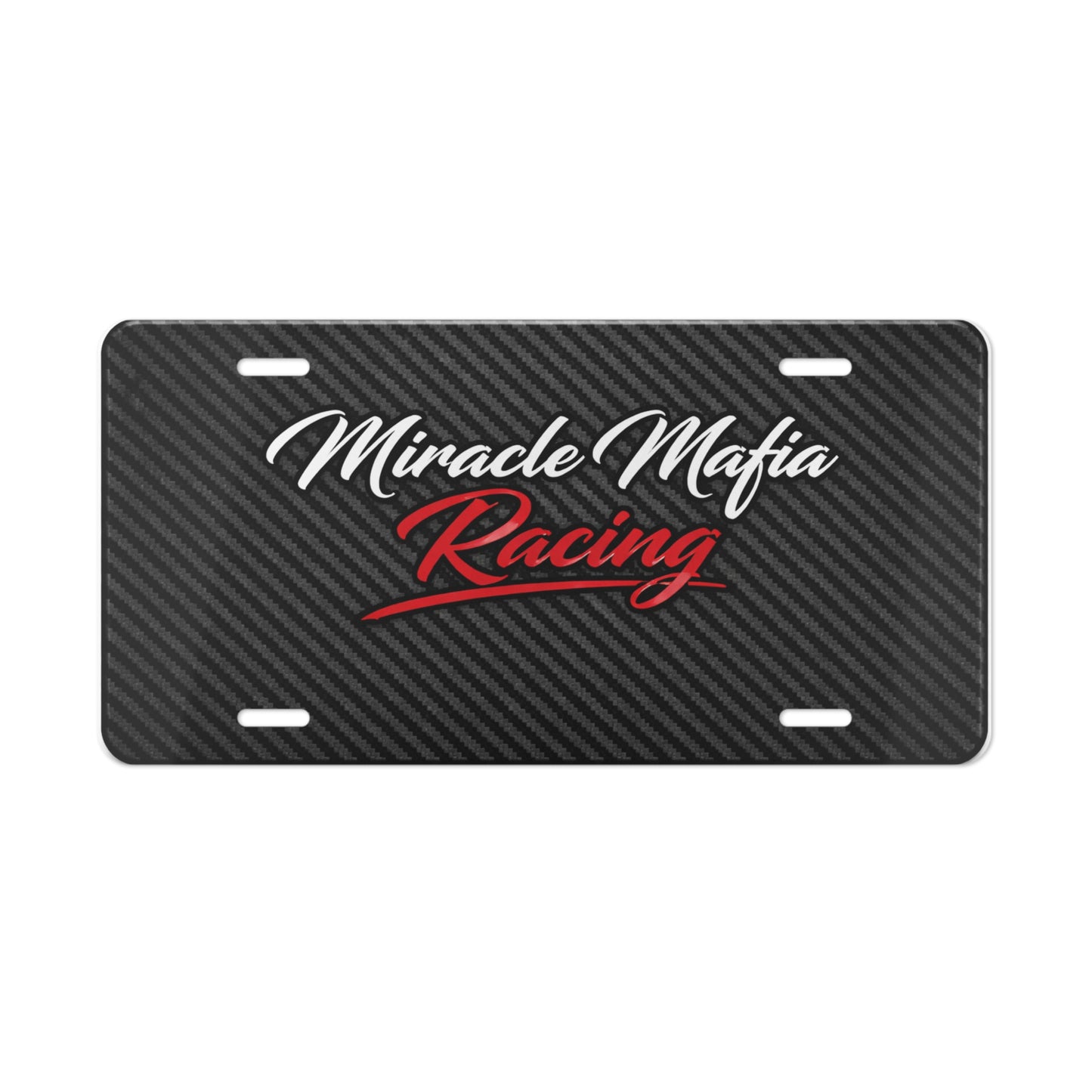 Racing Carbon-Fiber Vanity Plate — Lightweight Aluminum License Plate for Track Enthusiasts