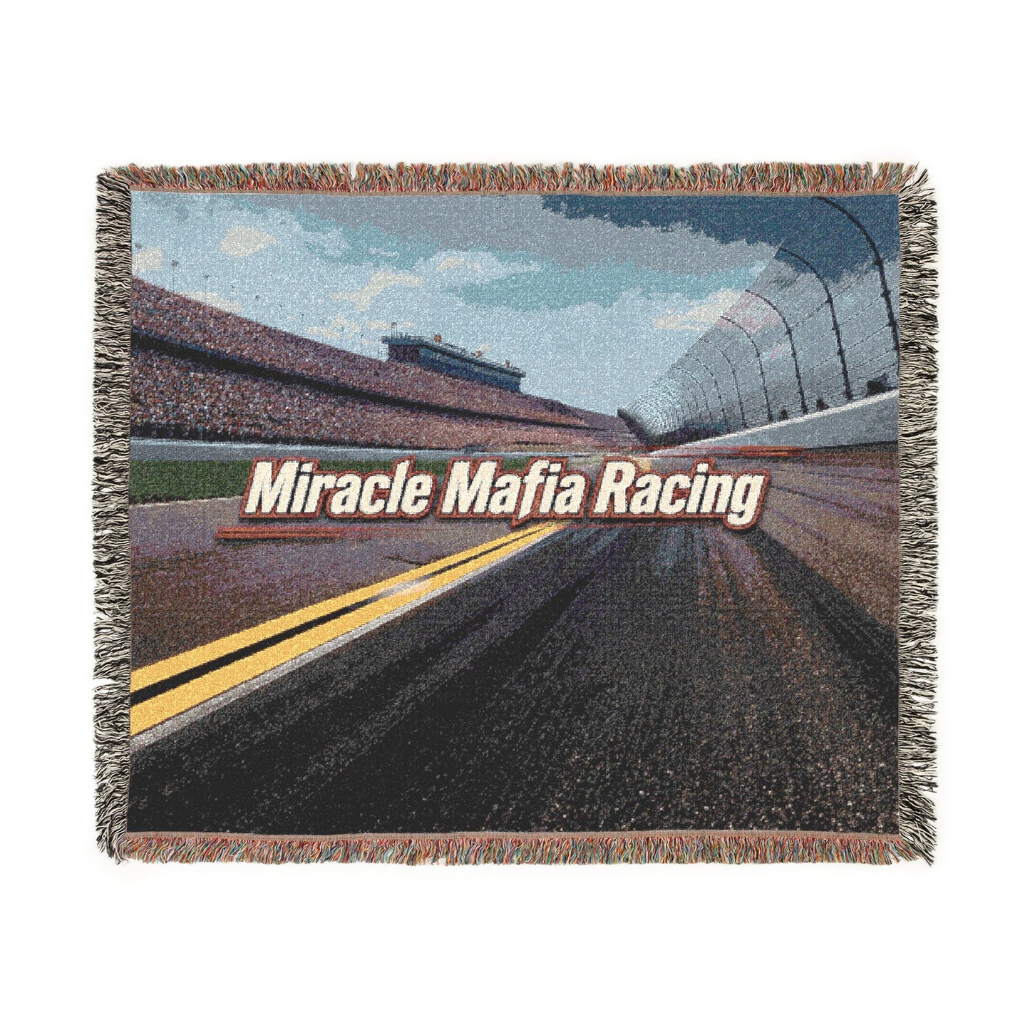 Race Track MMR Woven Blanket — "Miracle Mafia Racing" Throw