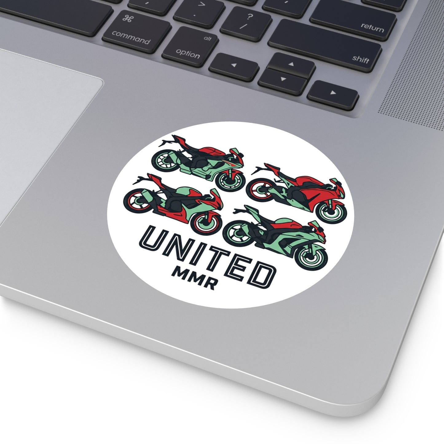 'UNITED" MMR Round Vinyl Decal